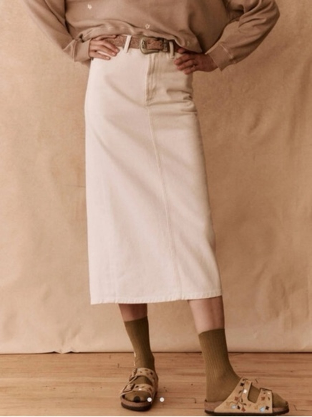 Banana Republic DENIM MIDI PENCIL SKIRT - Picture 7 of 8